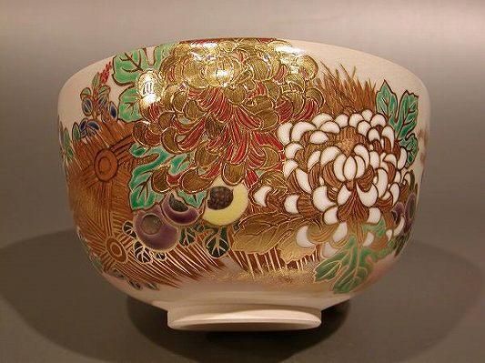 鵬雲斎書付 宮川香雲作 色絵 蜻蛉 茶碗 共箱 共布 茶道具 鵬雲斎書付