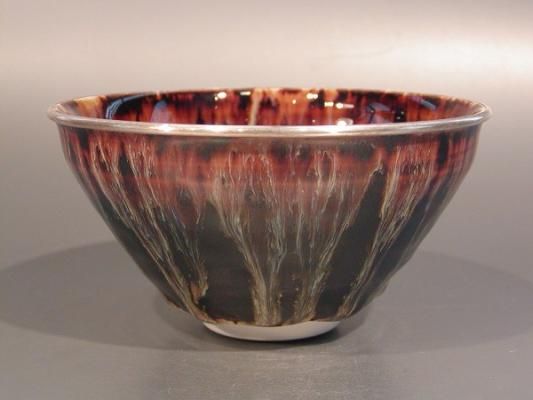 茶道具 天目茶碗 建盞(けんさん) 特上品、京都 桶谷定一作 - 茶道具