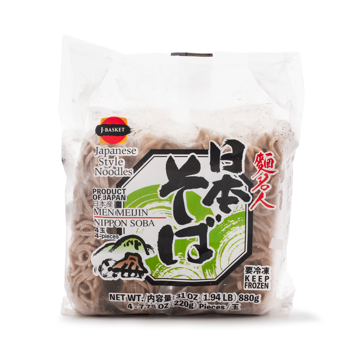 Get J-Basket Japanese Soba Noodles Frozen 4 meals 31.04 oz