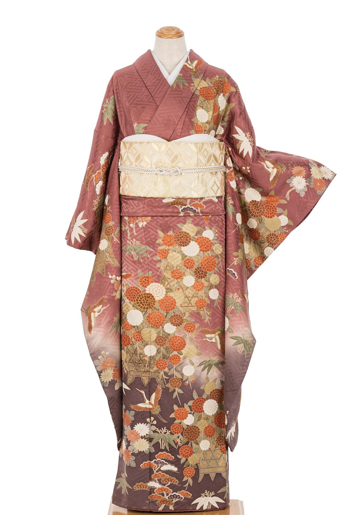 振袖 松竹梅に鶴 トールサイズ - からん::アンティーク着物