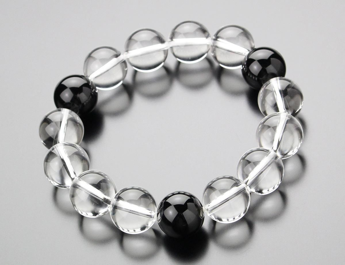 パワーストーン ブレスレット 水晶 オニキス - 念珠ドットコム