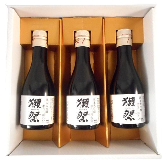 正規販売店】獺祭 純米大吟醸 磨き39 180ml 3本セット ギフトボックス