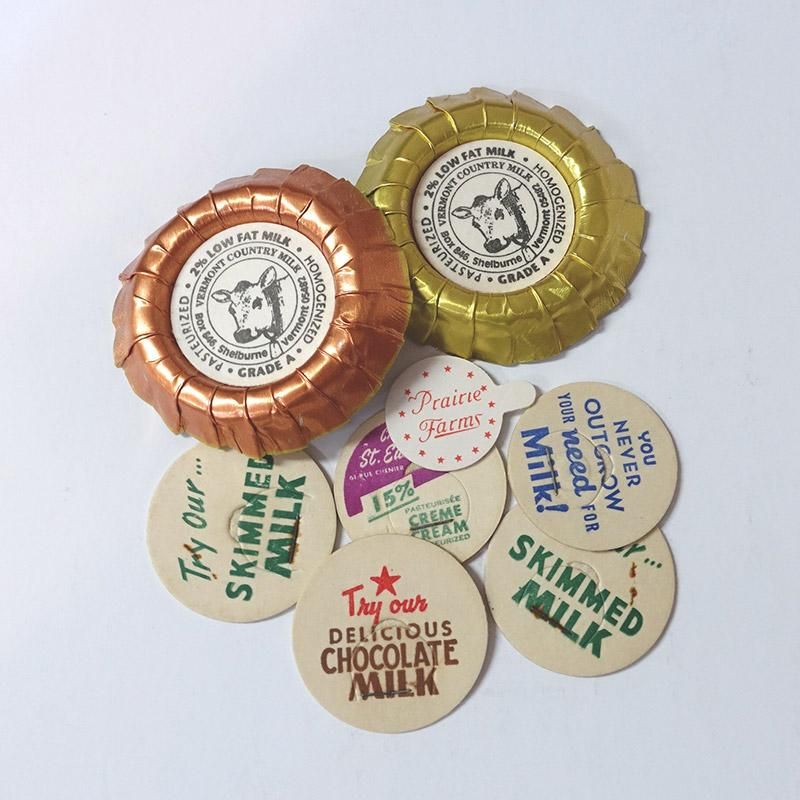 ヴィンテージ ミルクキャップ アメリカ USA 牛乳瓶フタ アソート8枚セット