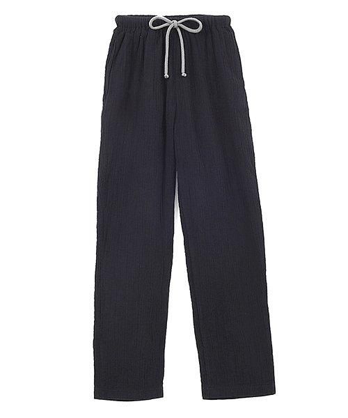 二重ガーゼ イージーパンツ | 漆黒 - 楊柳生地 専門店 山城 ネットショップ