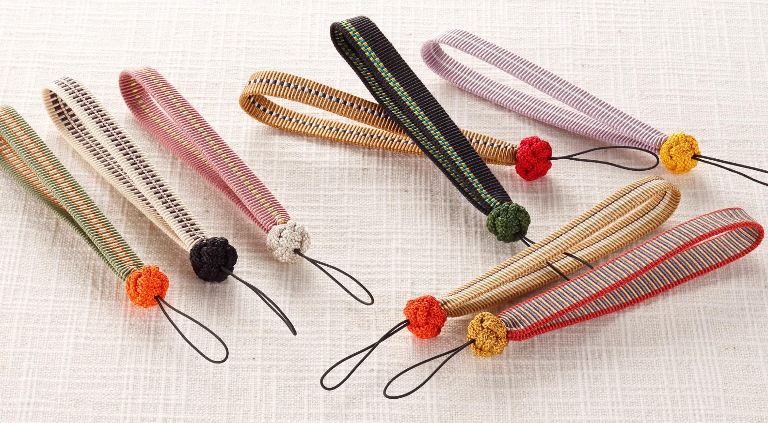 真田紐のストラップ 3分 - 伊藤組紐店