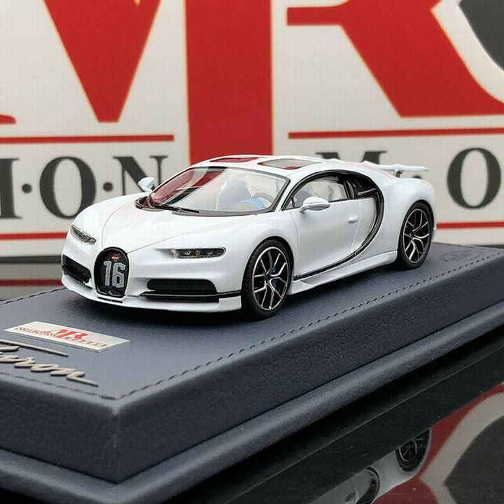 1/43 MR Bugatti Chiron Skyview Wing Up Car model Glacier white