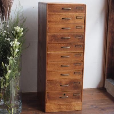 古道具 アンティークやや大きめ5段引き出し 古道具 アンティークやや