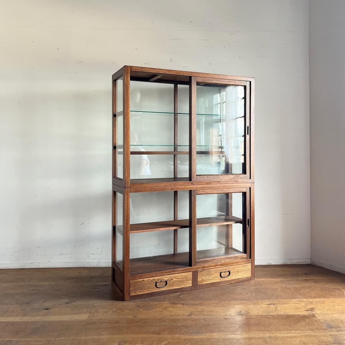 オールドカリモク 木製 棚 5段キャビネット 引き出し アンティーク