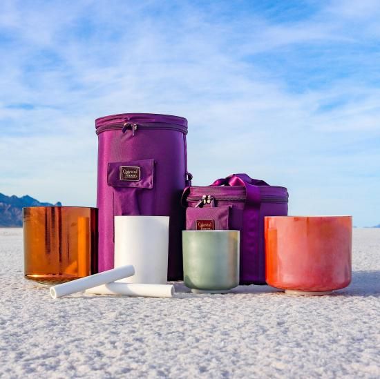 9月12日まで値下げCrystal tones クリスタルボウルとシルクケース 9