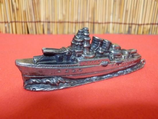 グリコ 軍艦型 文鎮 - 「宝の森」昭和レトロ雑貨、フィギュア、玩具の