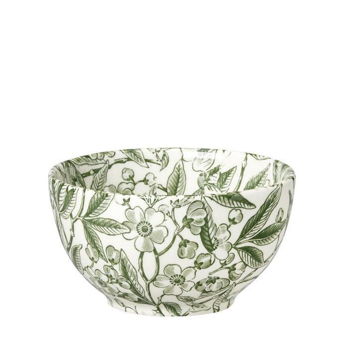 緑色の花柄浮彫り陶器ボウル 緑色の花柄浮彫り陶器ボウル 緑色の花柄浮