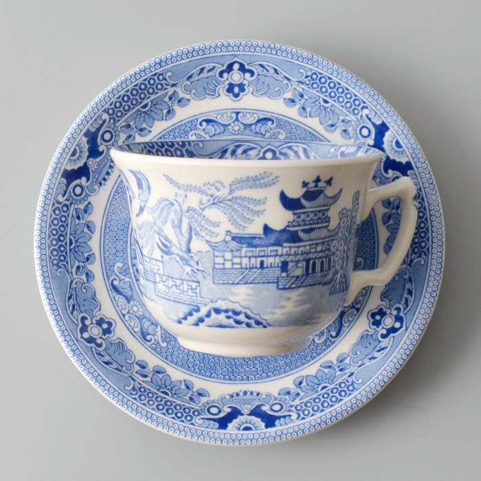 イギリス食器 Burleigh トーキーブルーウィロー カップソーサー