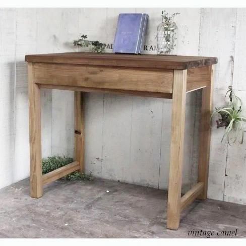 アンティーク風無垢材 学習机 ドレッサー 引き出し付きデスク PCデスク