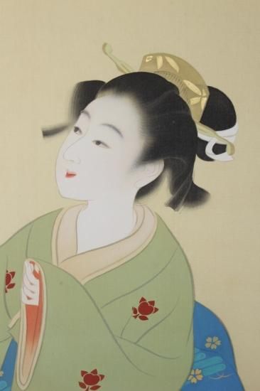 美人画 兵庫画家 三木翠山 二重箱 共箱 美人画 兵庫画家 三木翠山 二