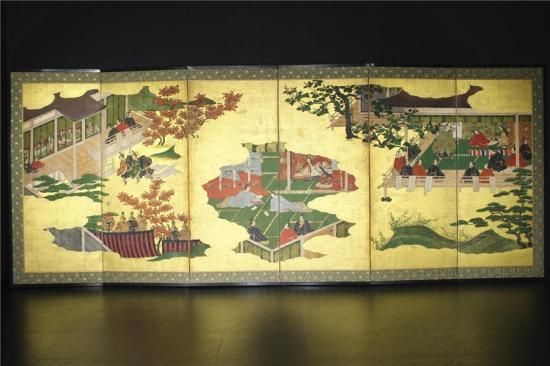 AKa6794大和絵肉筆屏風？