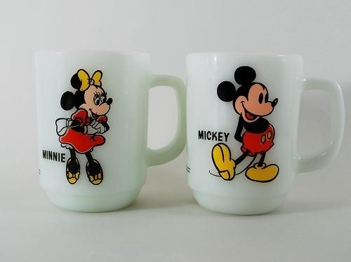 Fire-King スタッキングマグ Disney [Mickey's Baseball