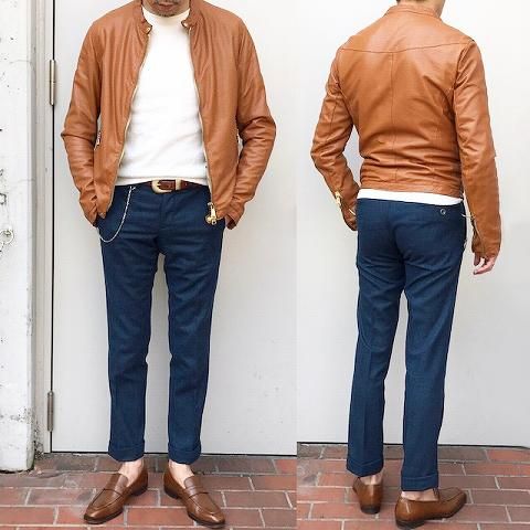 Delan ライダース 44 デランレザージャケット パンチング