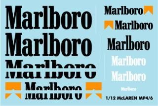 1/12マクラーレンMP4/6マルボロデカール - ミュージアムコレクション