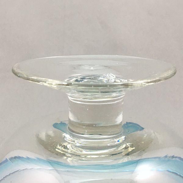 レトロ アンティーク 青色 フラワー型ガラスボウル 氷コップ デザート