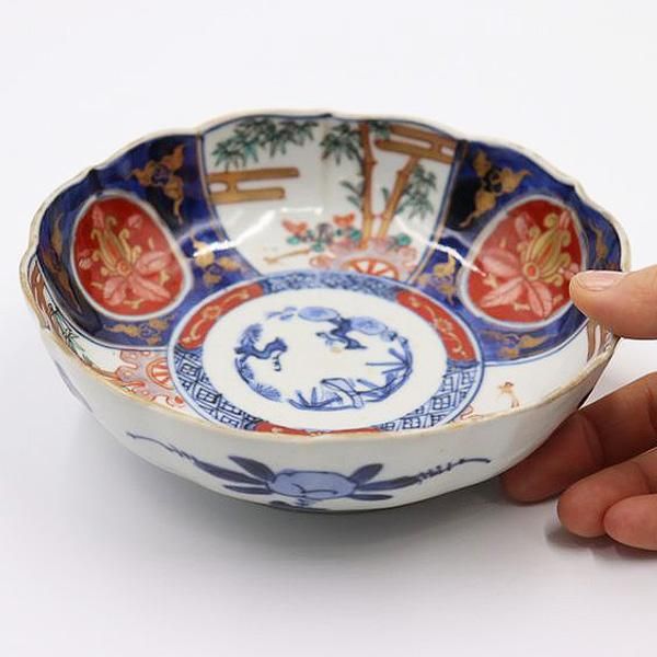 手描き赤絵なます皿｜伊万里明治時代｜アンティーク食器