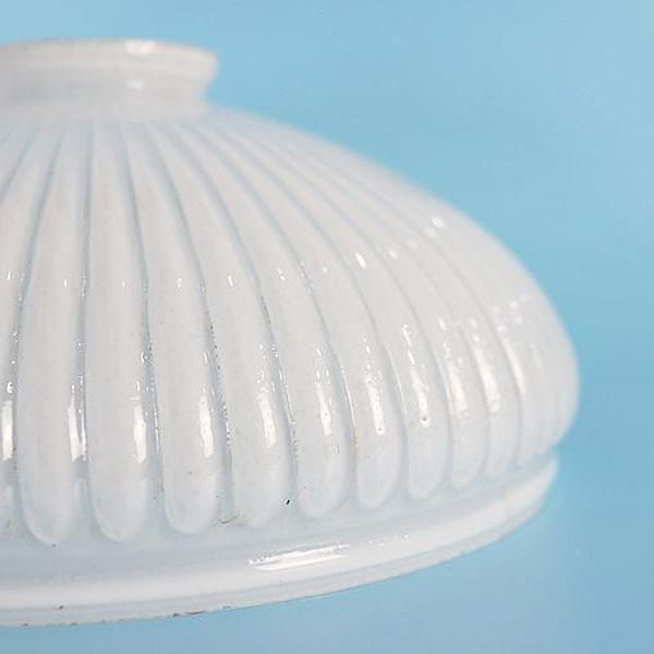 大正・昭和 電笠 電傘 ランプシェード 乳白 照明 レトロガラス 和電笠