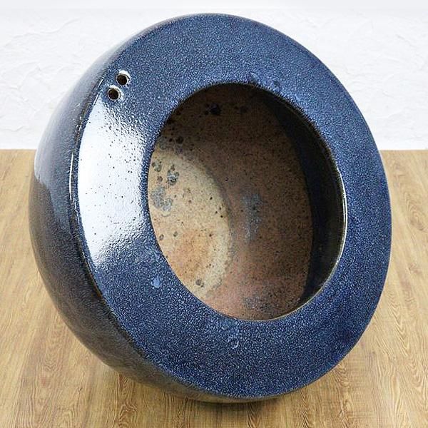 火鉢 古民具 海鼠釉 大火鉢 直径57cm 高さ33cm