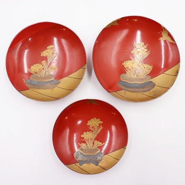 朱塗り 盃 平盃 小椀 酒器 No.3 古美術 古道具 アンティーク 朱塗り 盃