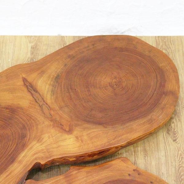 天然木輪切り飾り台花台床の間自然形状の切り株