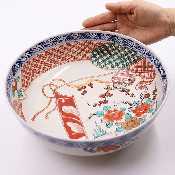 鉢□古い赤絵菓子鉢「永楽保全作」満玉金堂 稀 弁慶 花唐草 丸鉢