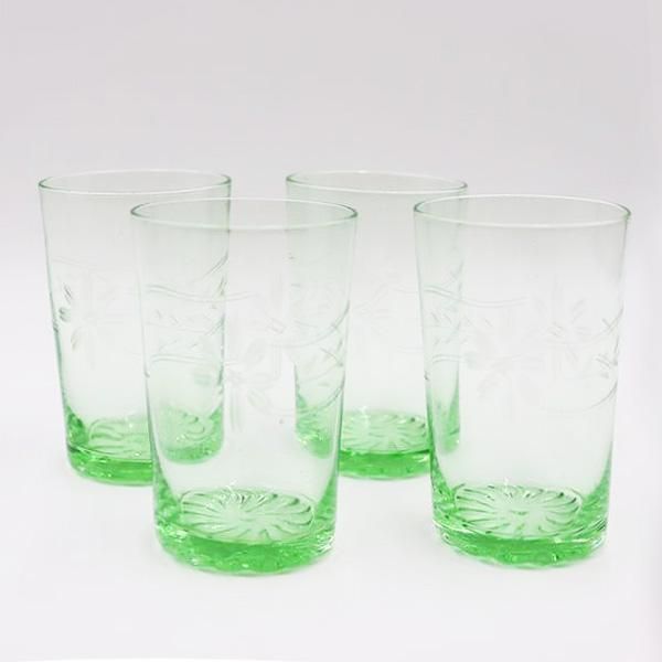 大正ロマン 白被せガラス 切子 盃洗 茶道具 ウランガラス アンティーク