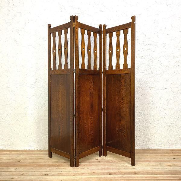 屏風 衝立 パーテーション アンティーク 間仕切り ヴィンテージ レトロ