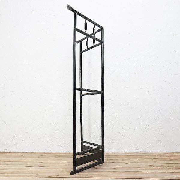 桑材衣桁 二つ折り アンティーク着物掛け 和家具 アンティーク【衣紋