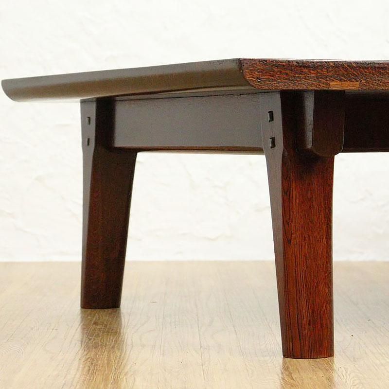 昭和ナラ材角ちゃぶ台 美品 ヴィンテージ座卓