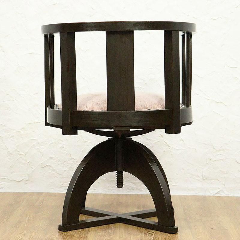 アンティーク】肘掛け付き 回転椅子 チェスト 昭和 コレクション