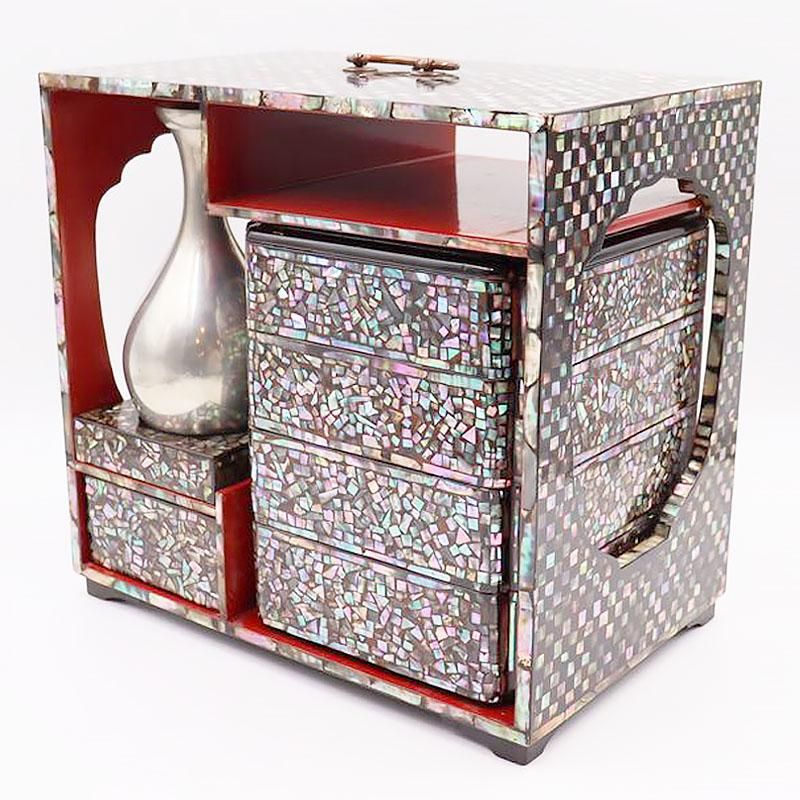 重箱 日本の暮らし 螺鈿細工 明治 大名弁当 アンティーク