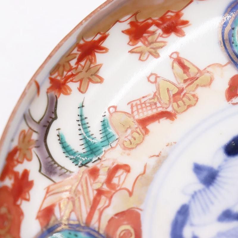 動物と鳥の手描き色絵小皿｜伊万里焼｜かわいいアンティーク