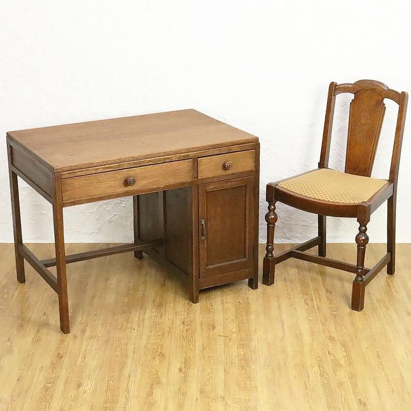 レトロ 片袖デスク 机 コレクション 作業台 引き出し 収納