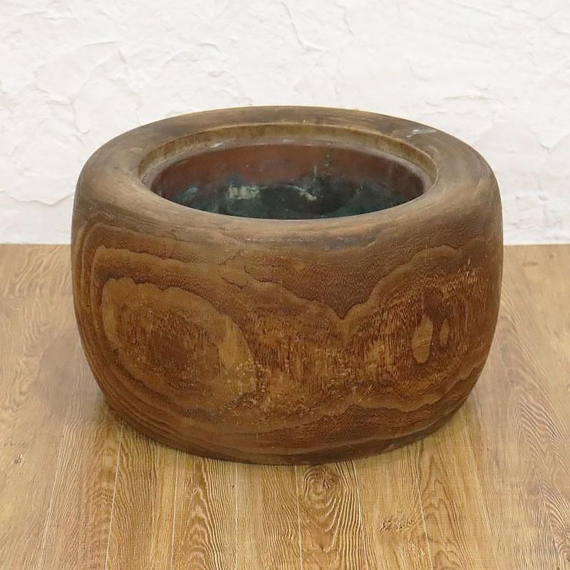 くり抜き盆火鉢 天然杢 2 【公式通販】