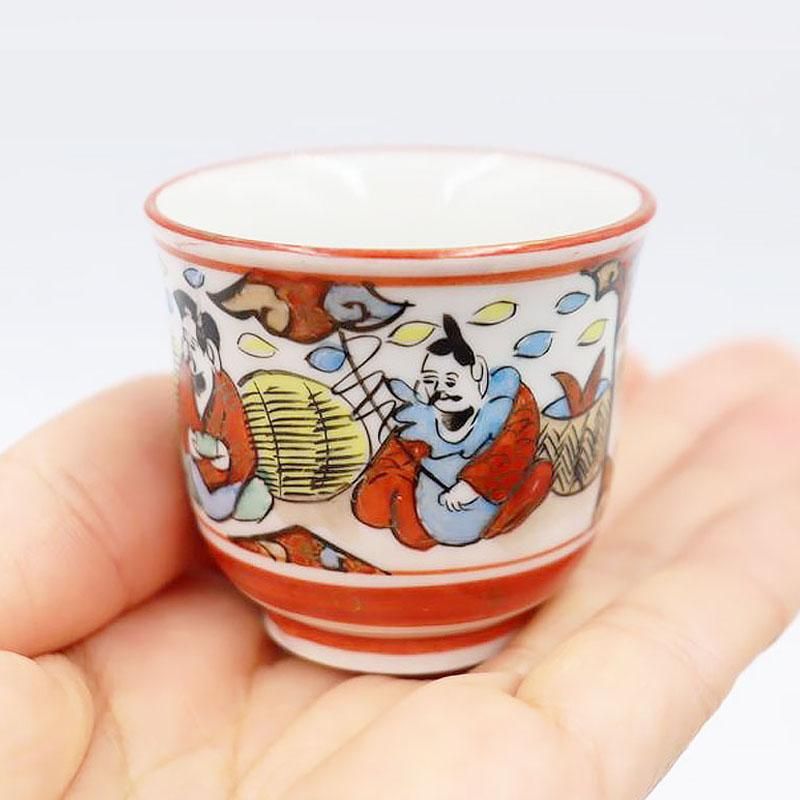 九谷焼み☆ 未使用 九谷焼 古青 壺 球形 丸型 円型 置物 伝統