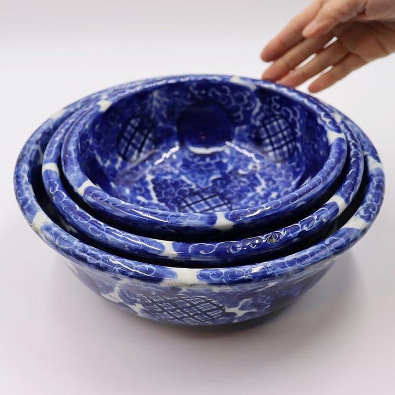 染付山水図大鉢 文化遺産オンライン 幕末〜明治期 染錦美人