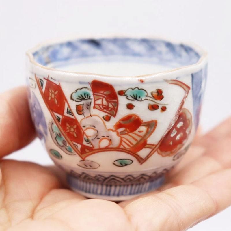 九谷焼赤絵杯 5客 九谷焼赤絵杯 5客 九谷焼赤絵杯 5客 九谷焼赤絵杯 5客