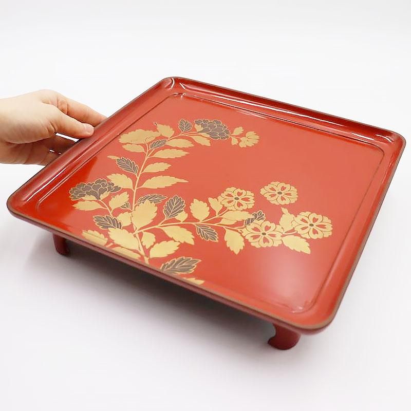 脚付き膳｜蒔絵・朱塗・螺鈿・讃岐彫など格式を添えるアンティークの高脚膳