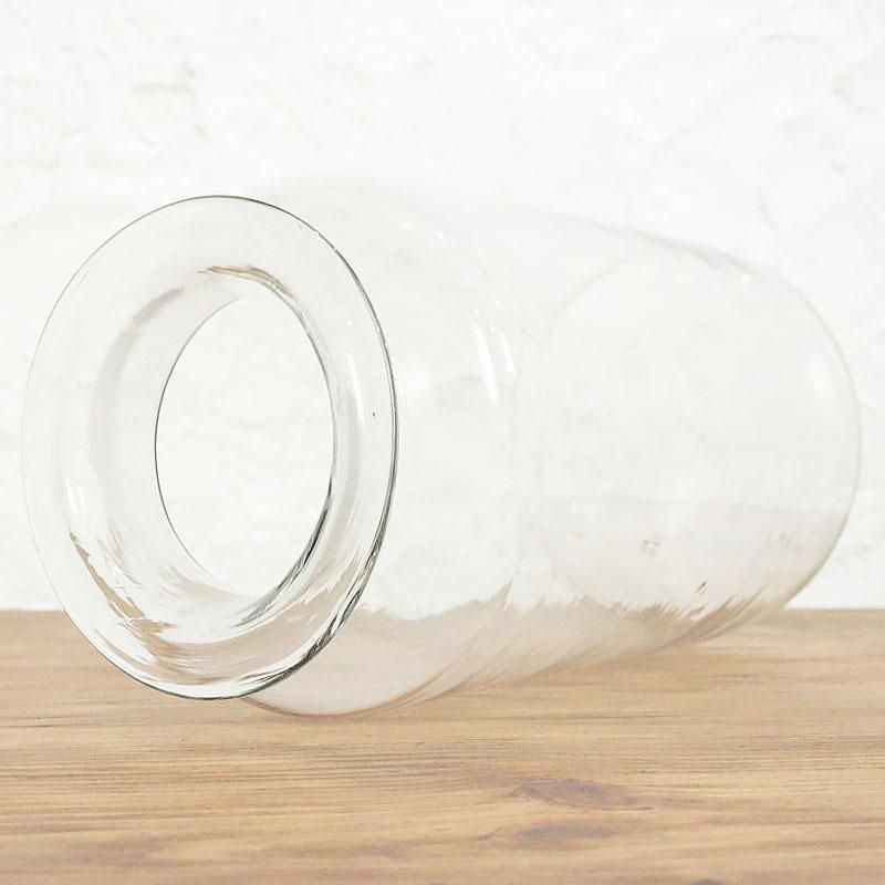 花瓶 縦長 ガラス瓶 昭和レトロ 直径20cm 高さ38cm