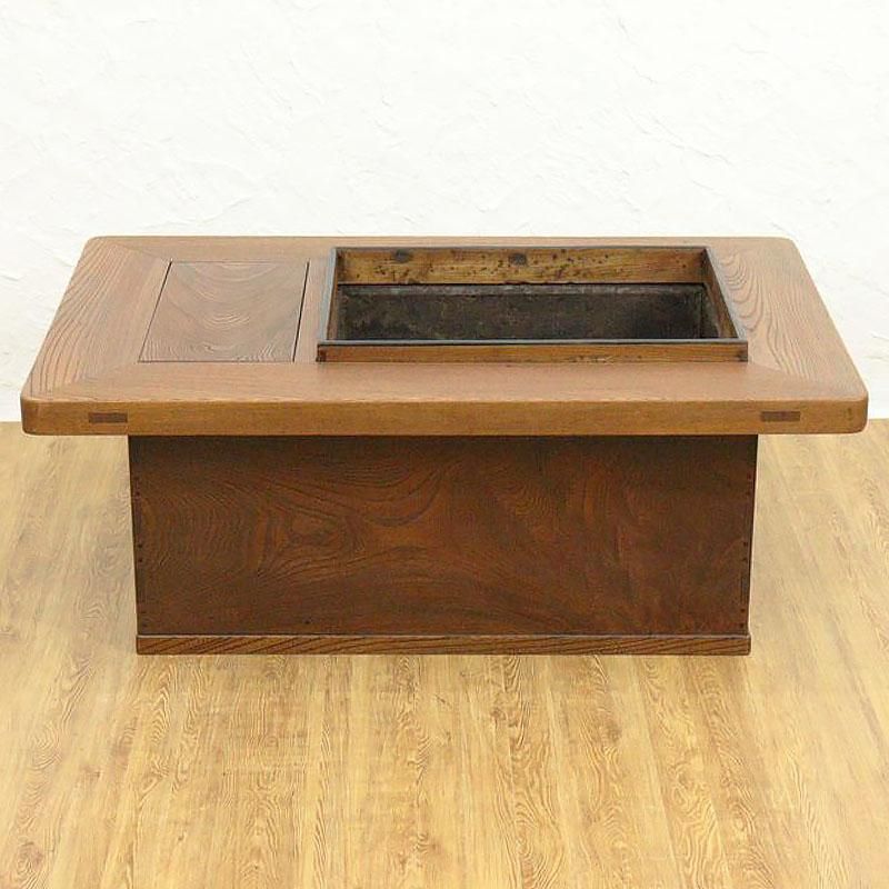 関西長火鉢 骨董 アンティーク 日本製 古民具 暮らしの道具 ケヤキ材