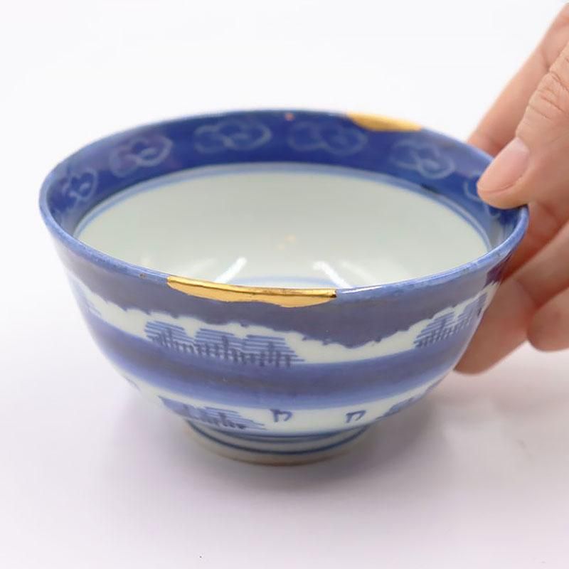 217『呉須 麦わら 茶碗』/骨董品 古美術 古道具 アンティーク