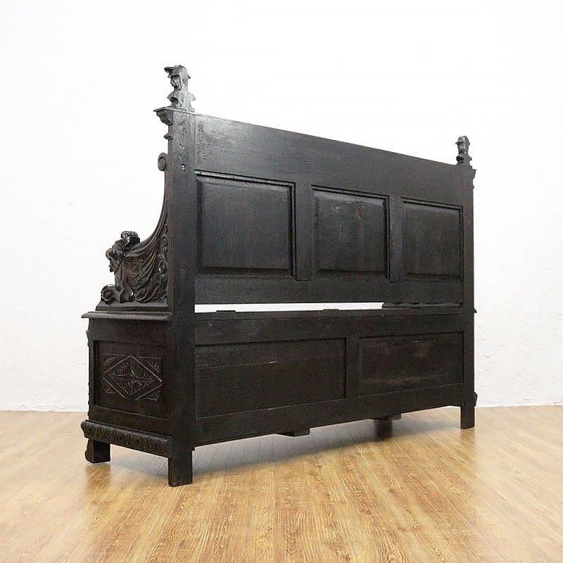 モンクスベンチ ヨーロッパ製 オーク材 収納付き