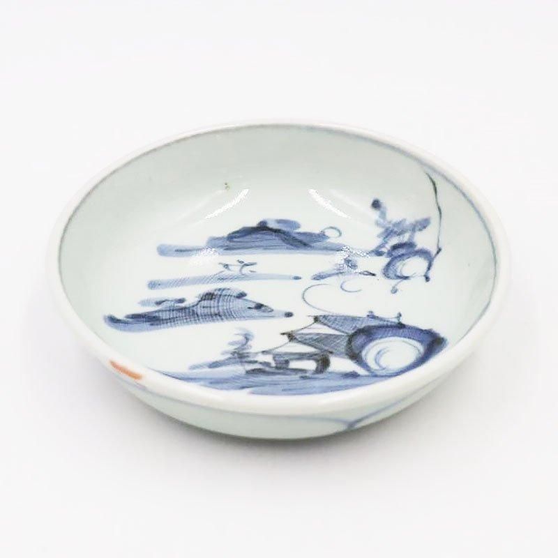 手塩皿 20人 玉山 染付け 骨董 骨董品 時代物 昭和 小皿 陶器 和食器