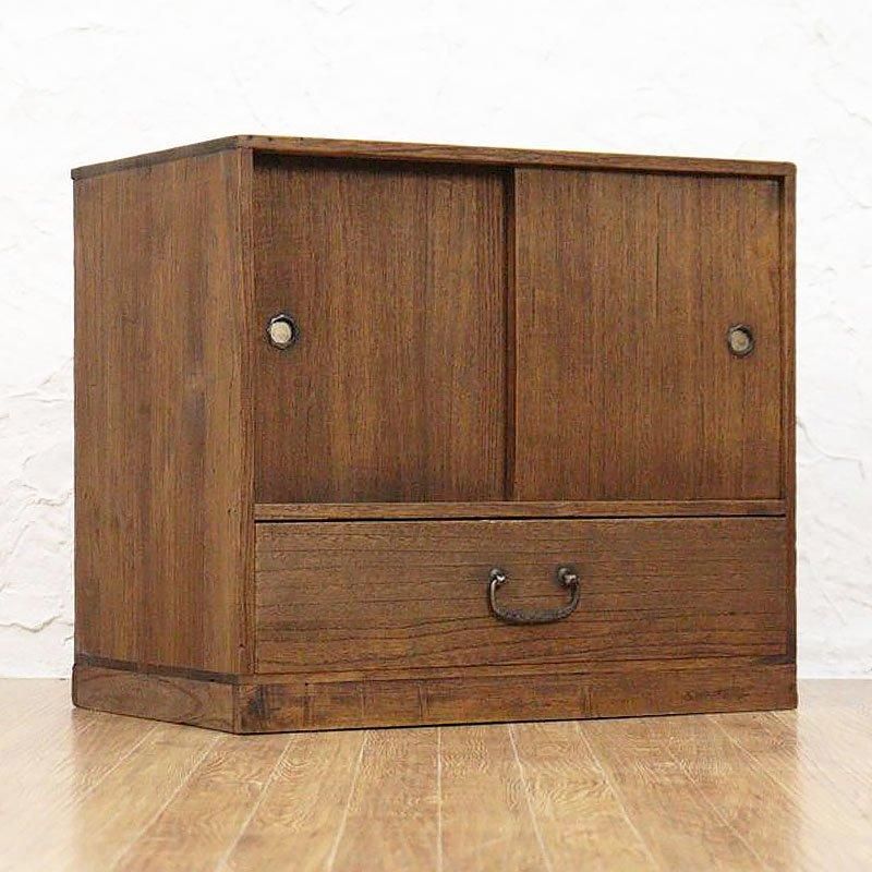 和風キャビネット 靴箱 下駄箱 和箪笥 天然杉材 大正・昭和