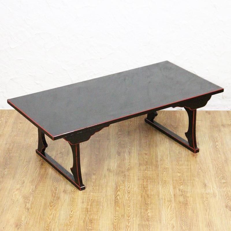 昭和レトロ二月堂座卓 木製折りたたみローテーブル 幅90cm