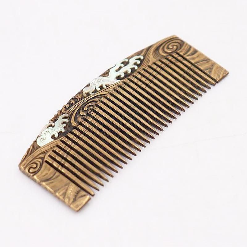 くし 日本製 金蒔絵 螺鈿細工 大正時代 幅9cm アンティーク